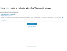 Tablet Screenshot of howtocreateprivatewowserver.blogspot.com