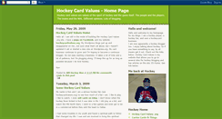 Desktop Screenshot of hockeycardvalues.blogspot.com