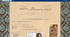 Desktop Screenshot of femininegeniuses.blogspot.com