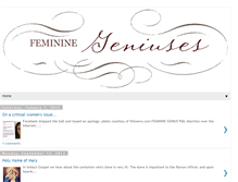 Tablet Screenshot of femininegeniuses.blogspot.com