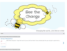 Tablet Screenshot of bee-the-change.blogspot.com