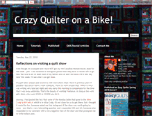 Tablet Screenshot of crazyquilteronabike.blogspot.com