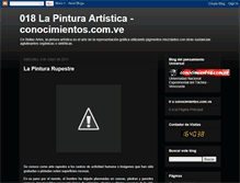 Tablet Screenshot of conocimientoslapinturaartistica.blogspot.com