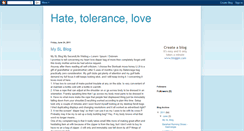 Desktop Screenshot of hate-tolerance-love.blogspot.com