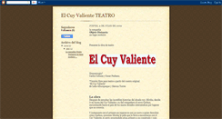 Desktop Screenshot of elcuyvalienteteatro.blogspot.com