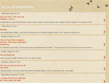 Tablet Screenshot of lyrics-of-memories.blogspot.com