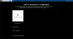 Desktop Screenshot of edswidgetlibrary.blogspot.com