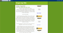 Desktop Screenshot of dragonagewiki.blogspot.com