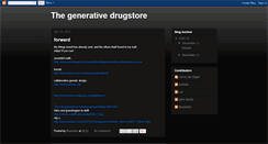 Desktop Screenshot of generativedrugstore.blogspot.com