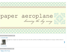 Tablet Screenshot of paperaeroplane-online.blogspot.com