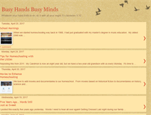 Tablet Screenshot of busyhandsbusyminds.blogspot.com