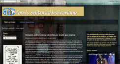 Desktop Screenshot of fondoeditorialbolivariano.blogspot.com