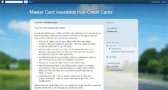 Desktop Screenshot of mastercardinsurancehub.blogspot.com