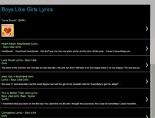 Tablet Screenshot of boyslikegirlslyrics.blogspot.com