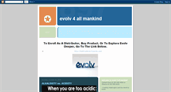 Desktop Screenshot of evolv4allmankind.blogspot.com