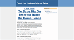 Desktop Screenshot of fanniemaemortgageinterestrates.blogspot.com