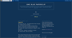 Desktop Screenshot of 1bluepaperclip.blogspot.com