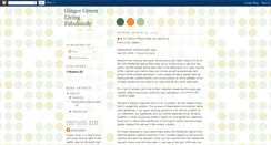 Desktop Screenshot of gingergreenliving.blogspot.com