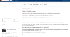 Desktop Screenshot of amillionwomenstrong.blogspot.com