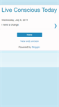 Mobile Screenshot of liveconscioustoday.blogspot.com