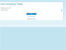 Tablet Screenshot of liveconscioustoday.blogspot.com
