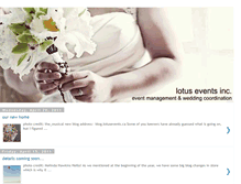 Tablet Screenshot of lotusevents.blogspot.com