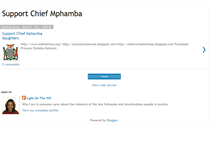 Tablet Screenshot of friendsofchiefmphamba.blogspot.com