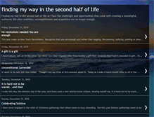 Tablet Screenshot of findingmywayinthesecondhalfoflife.blogspot.com