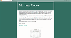 Desktop Screenshot of mustangcodex.blogspot.com