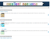 Tablet Screenshot of excellentnonsense.blogspot.com