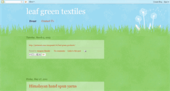 Desktop Screenshot of leafgreentextiles.blogspot.com