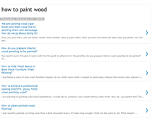 Tablet Screenshot of how-to-paint-wood.blogspot.com