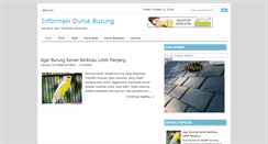 Desktop Screenshot of informasi-burung.blogspot.com