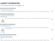 Tablet Screenshot of gadgetinformation.blogspot.com