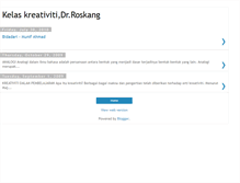 Tablet Screenshot of kreativitienroskang.blogspot.com