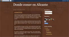 Desktop Screenshot of dondecomerenalicante.blogspot.com