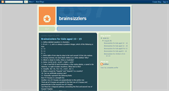 Desktop Screenshot of brainsizzlers.blogspot.com