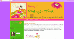 Desktop Screenshot of livinginkristysworld.blogspot.com