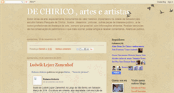 Desktop Screenshot of dechiricoarteseartistas.blogspot.com