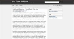 Desktop Screenshot of dualcerealdispenser.blogspot.com