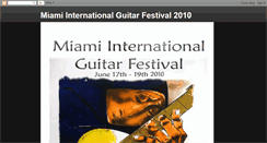 Desktop Screenshot of miamiinternationalguitarfestival.blogspot.com