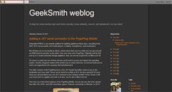 Desktop Screenshot of geeksmith.blogspot.com