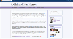 Desktop Screenshot of girlandherhorses.blogspot.com