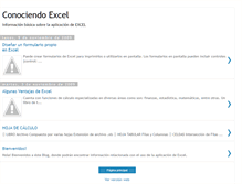 Tablet Screenshot of conociendoexcel.blogspot.com