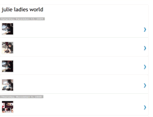 Tablet Screenshot of julieladiesworld.blogspot.com