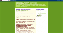 Desktop Screenshot of ciberculturayestetica.blogspot.com