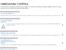 Tablet Screenshot of ciberculturayestetica.blogspot.com