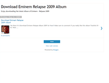 Tablet Screenshot of eminem-relapse-2009-album.blogspot.com