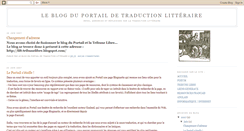 Desktop Screenshot of blogportailtraductionlitteraire.blogspot.com