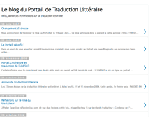 Tablet Screenshot of blogportailtraductionlitteraire.blogspot.com